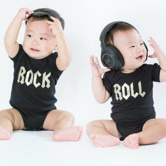 Rabbit Skins Other - Rock & Roll Baby Onesies